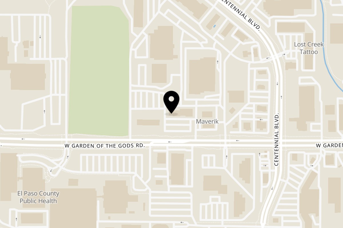 Map showing the location of Japon Colorado Springs on 1466 Garden of the Gods Road in Colorado Springs